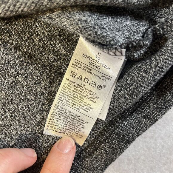 Banana Republic Made With Pima Mens Size XL Black Gray Long Sleeve Cotton Shirt - Picture 3 of 4